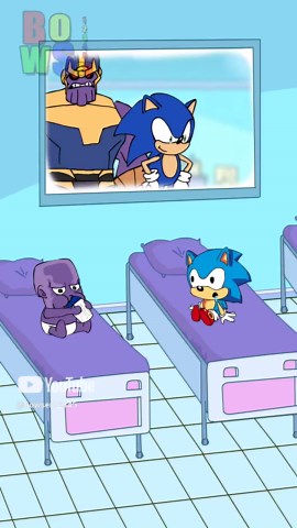 Baby sonic Vs Baby Thanos Bowser12345 #sonic #thanos #shorts