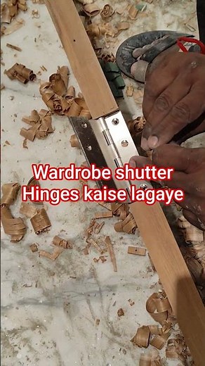 How to install a cabinet door hinges | wardrobe shutter hinges kaise lagaye #interior #shortvideo