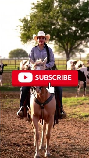 Ranch Life: Cowgirl, Palomino, and Cattle