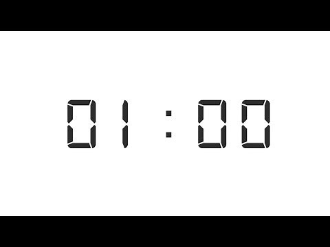 Silent 1 minute countdown timer - with ending sound.