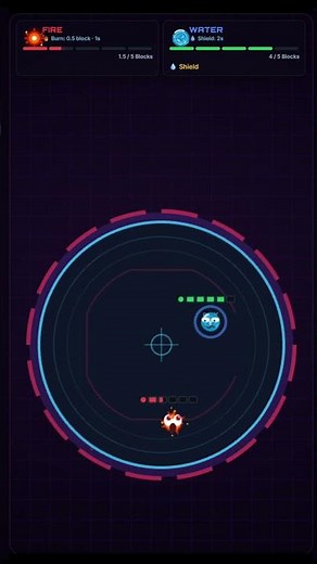 fire vs water, the epic simulation #arena #elementalbattle #gameplay #simulation #arena #satisfying