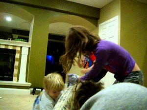 funny wrestling match 4 young kids