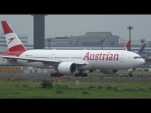 Austrian Airlines Boeing 777-200ER OE-LPA Takeoff from NRT 16R