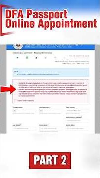 PART 2 - DFA Online Appointment #dfatutorial #dfapassport #onlineappointment #passportappointment