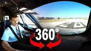 An Interactive 360° Video Gives a Look Inside the Cockpit of an Airbus A320 Jet During Takeoff and Landing