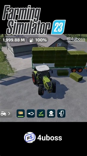 FS23 mods - 100 Bale buy, Autoload Trailer #4uboss #fs23 #gaming