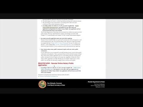 Applying For RON (Remote Online Notary) in Florida!