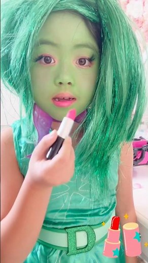 👻🎃🍭Inside out Disgust makeup and dress up for Halloween