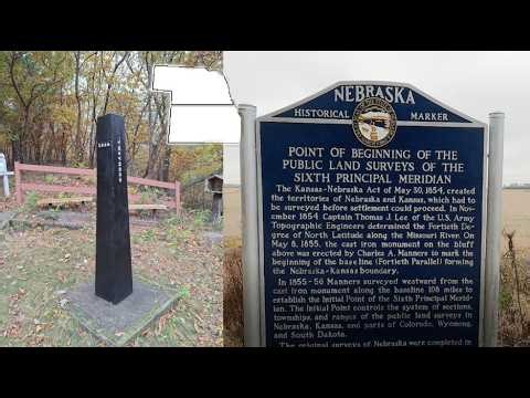 40th Parallel cast iron monument @ the Kansas/Nebraska state line