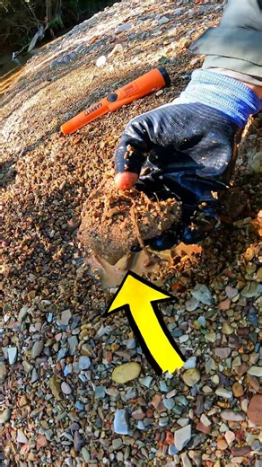 Unbelievable Riverbank Find using the metal detector #metaldetecting #viralshorts #treasure