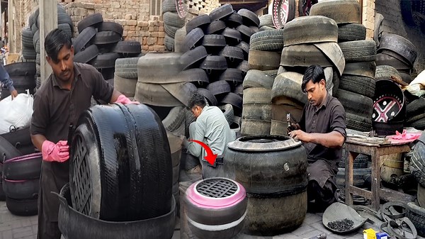 How to Make a Durable Stool from an Old Car Tyre
