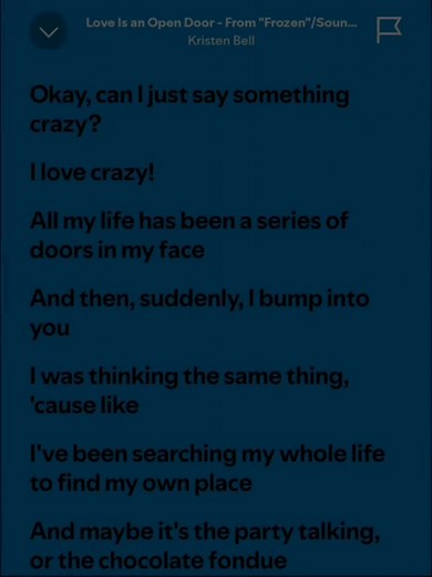 Love Is an Open Door lyrics - Full song with lines