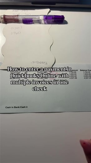 Here’s a quick explanation on how to receive a payment that paid multiple invoices in one check in Quickbooks Online. #bookkeeping #quickbooksonline #quickbookstips