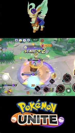 Leafeon full stacked chaos mode is on🔥💪 #shorts #pokemon #pokemonunite