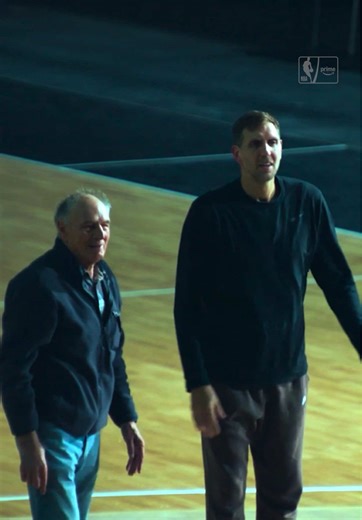 #DirkNowitzki goes down memory lane with his mentor, Holger Geschwindner, ahead of NBA’s first-ever Berlin game ❤️ #NBAonPrime #nba