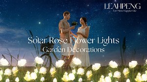Watch Solar Rose Flower Stake Lights Outdoor Garden Cemetery Decor on Amazon Live