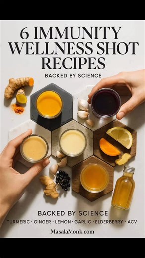 What if one tiny 2-ounce shot could give your immune system a powerful boost? 🌿✨ Turmeric, ginger, garlic, lemon, elderberry, and even apple cider vinegar — these aren’t just kitchen staples. Backed by science, they’ve been shown to reduce inflammation, fight colds, and even shorten flu duration. We've put together 6 immunity wellness shot recipes you can make at home — simple, natural, and delicious. Think of them as daily allies for your immune system. 💪🍋 👉 Read the full post here: https:/