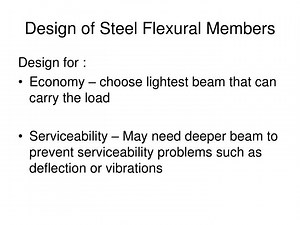 Design of Steel Flexural Members - SlideServe