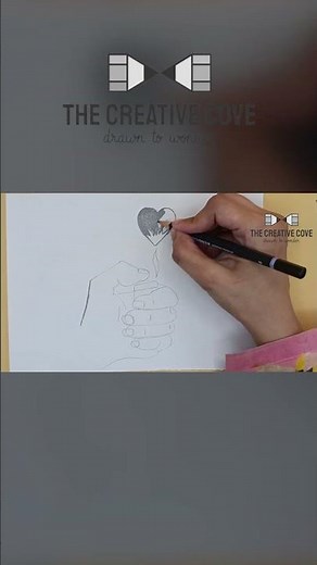 Easy Pencil Drawing Ideas, || Drawing Hand and Burning Heart Picture Step by Step