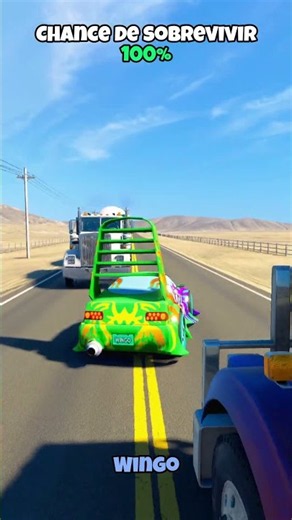 Chance de sobrevivir con vehículos diferentes #beamng #beamngdrive #game #carros #juego #car