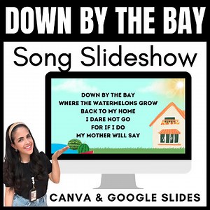 Down by the Bay Song Music Slideshow | For Canva, Google Slides, & PowerPoint