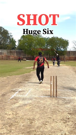 Huge Six Over Long Off 💥 | Perfect Timing & Power Shot 🏏 #Shorts