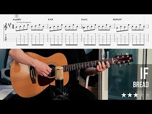 If - Bread [ Guitar Playalong × TAB ]