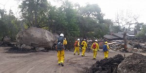 Crews assess California terrain for threats of debris flows