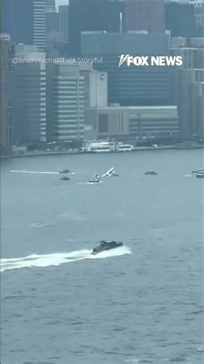 DRAMATIC RESCUE in New York City's East River after a small plane went down #shorts #foxnews #news