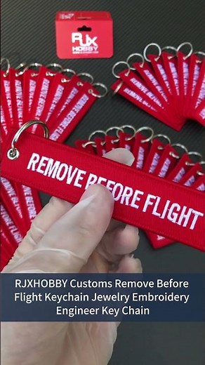 RJX Customs Remove Before Flight Keychain Jewelry Embroidery Engineer Key Chain