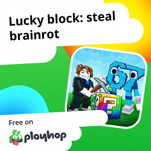 Lucky block: steal brainrot: Play Online For Free On Playhop