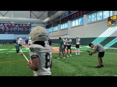 Miami Hurricanes spring practice March 24 WR drills