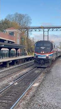 Amtrak 234 Empire Service passes Metro North Hudson Line train 840 while arriving at Poughkeepsie.