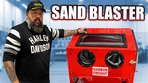 Harbor Freight sandblaster unboxing, assembly, first use!