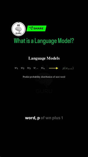 @aiguuru on Instagram: "🤯 LLMs like ChatGPT don’t ‘think’—they’re NEXT WORD PREDICTORS! Watch: ‘The cat sat on the ___’ → 90% ‘mat’, 8% ‘roof’, 2% ‘table’ 🐱📊 Trained on billions of sentences, they calculate probs & generate magic! One simple trick behind AI stories, code, poems 🎭💻 Try it: What’s the next word? Comment below! 👇 Language models like GPT predict the next word in a sequence by calculating probability distributions based on context from training data. This core mechanism powers