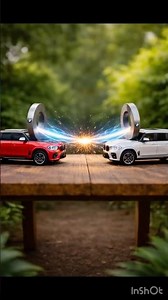 #viralvideo Magnet Power Clash! Two Cars Pulled at Full Speed ⚡🚗 #shorts #yt