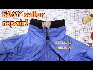EASY collar repair for your jacket! Beginner friendly!