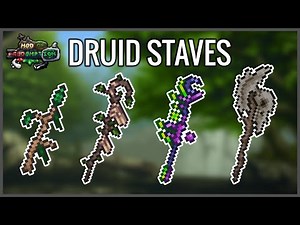 All Druid Stave Weapons - Terraria Mod of Redemption