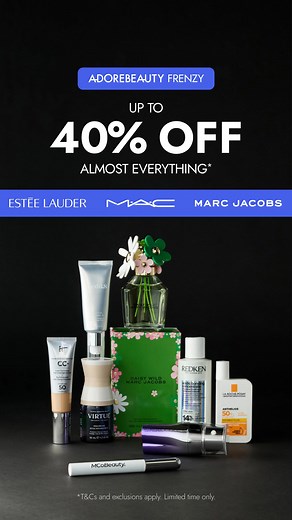 Up to 40% off almost everything?* 🎉 You read that right. Save on your favourite skincare, haircare, makeup, fragrance, and wellness products. Shop now and make the most. *T&Cs and exclusions apply. Limited time only. | Adore Beauty