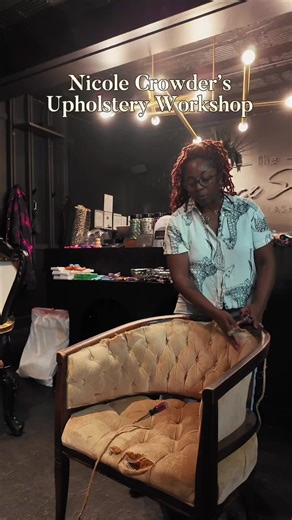 here’s what it's like to take an upholstery class… tldr, it’s amazing and everyone should do it! @Nicole Crowder