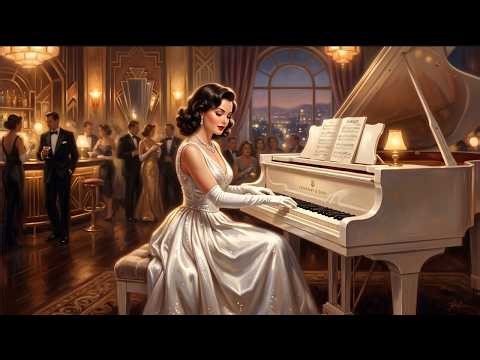 Unlocking Timeless Elegance🥂✨: The Majestic Magic of 1940s Retro Jazz & White Grand Piano