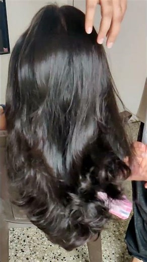 🔄 REVERSED SLOW MOTION! Long layers flowing backward is mesmerizing 🔥