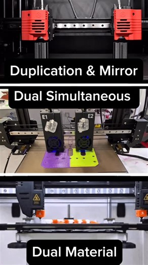 Anabolic Mechanics on Instagram: "Same IDEX hardware, two completely different results. With standard slicers, each extruder takes turns. With our dual-simultaneous slicer, both gantries print together on the same part—doubling speed. Same base, next-level performance. #3dprinting #tech #innovation #maker #3dprint"