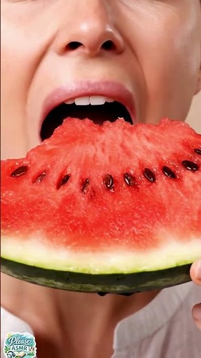 Watermelon Eating ASMR 🍉 | Juicy Crunch Sounds | Relaxing Food ASMR #asmr