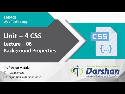 Unit 4: Background Properties in CSS