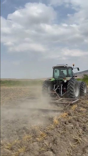 Deutz-Fahr Agrofarm 115G Pulling Harrow in the Field! 💚 German Precision at Work 🚜