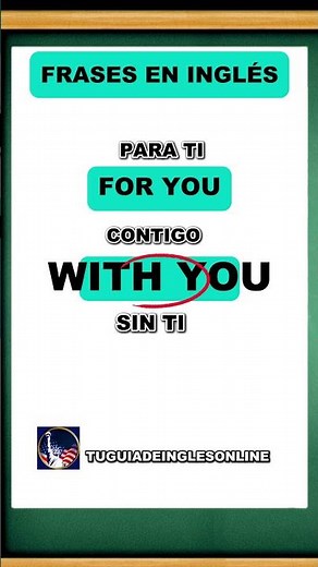 ❤️ ¿Cómo se dice PARA TI, CONTIGO y SIN TI en INGLÉS?#InglésFácil