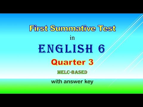Quarter 3, First Summative Test in English 6 with answer key,