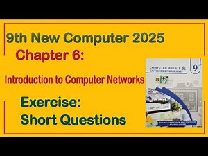 9Th Class Computer New Book 2025 || Chapter 6,Exercise Short Questions || 9th new computer
