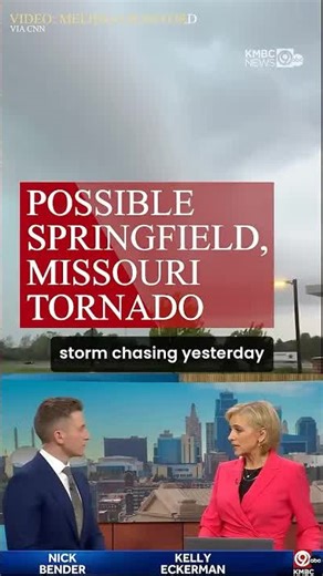 Possible tornado spotted in Springfield, Missouri